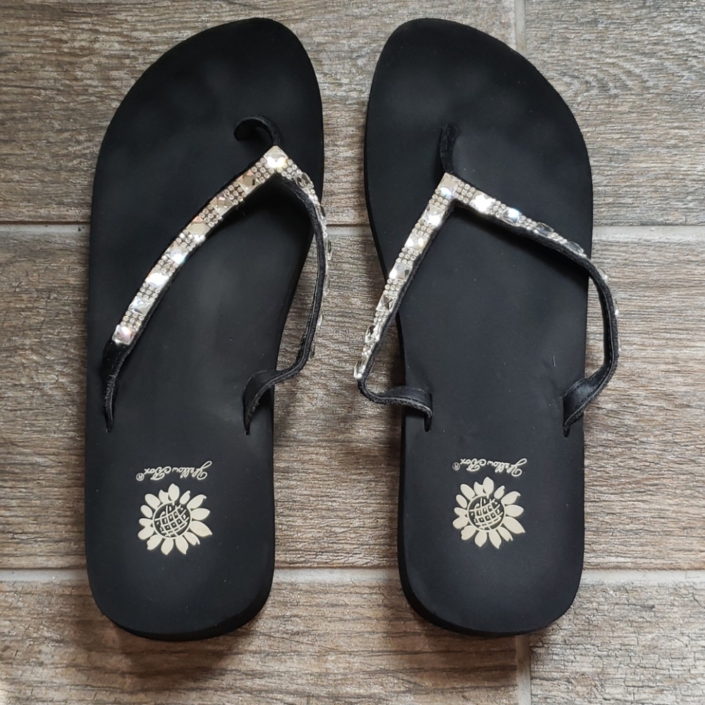 Yellow Box Flip Flops